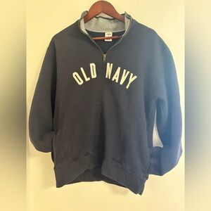 Old Navy Navy Blue Half-Zip Sweatshirt size Medium